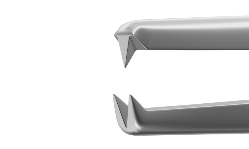 097R 4-0503S Colibri-Bonn Corneal Forceps, 0.12 mm, 1x2 Teeth, Flat Handle, Length 84 mm, Stainless Steel