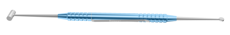 378R 16-111 Schocket Double-Ended Scleral Depressor, with Pocket Clip, Length 143 mm, Round Titanium Handle