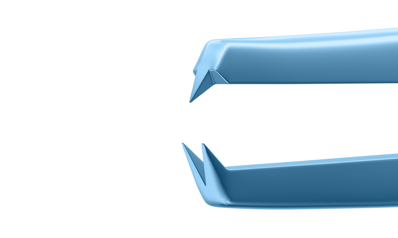 417R 4-054T Colibri Corneal Forceps, 0.12 mm, 1x2 Teeth, 5.00 mm Tying Platform, Round Handle, Length 109 mm, Titanium