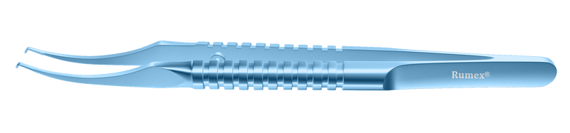 355R 4-0540T Colibri Corneal Forceps, Bonn-Type Tips, 0.12 mm, 1x2 Teeth, 5.00 mm Tying Platform, Round Handle, Length 109 mm, Titanium