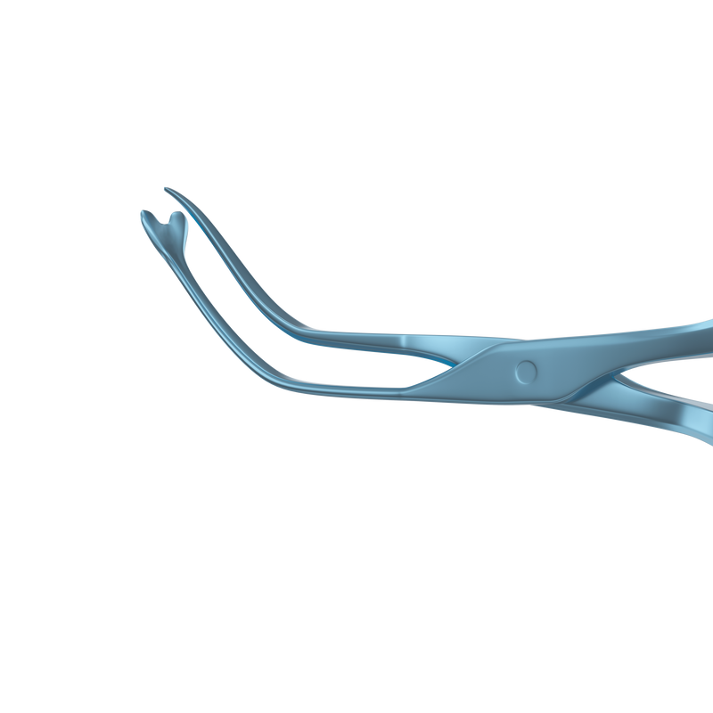 858R 4-260T ARTISAN® Implantation Forceps, Flat Handle, Length 100 mm, Titanium